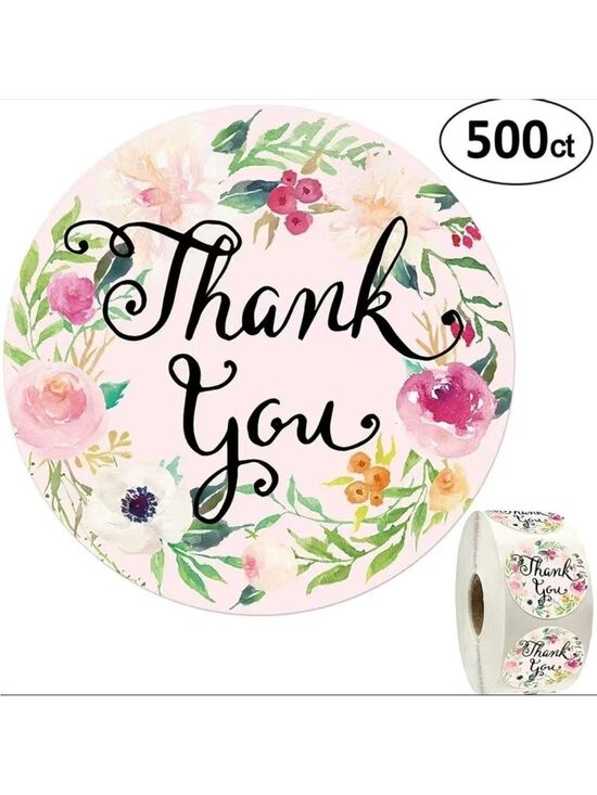 Other - 500 Roll Flowers Thank You Stickers PRICE IS FIRM